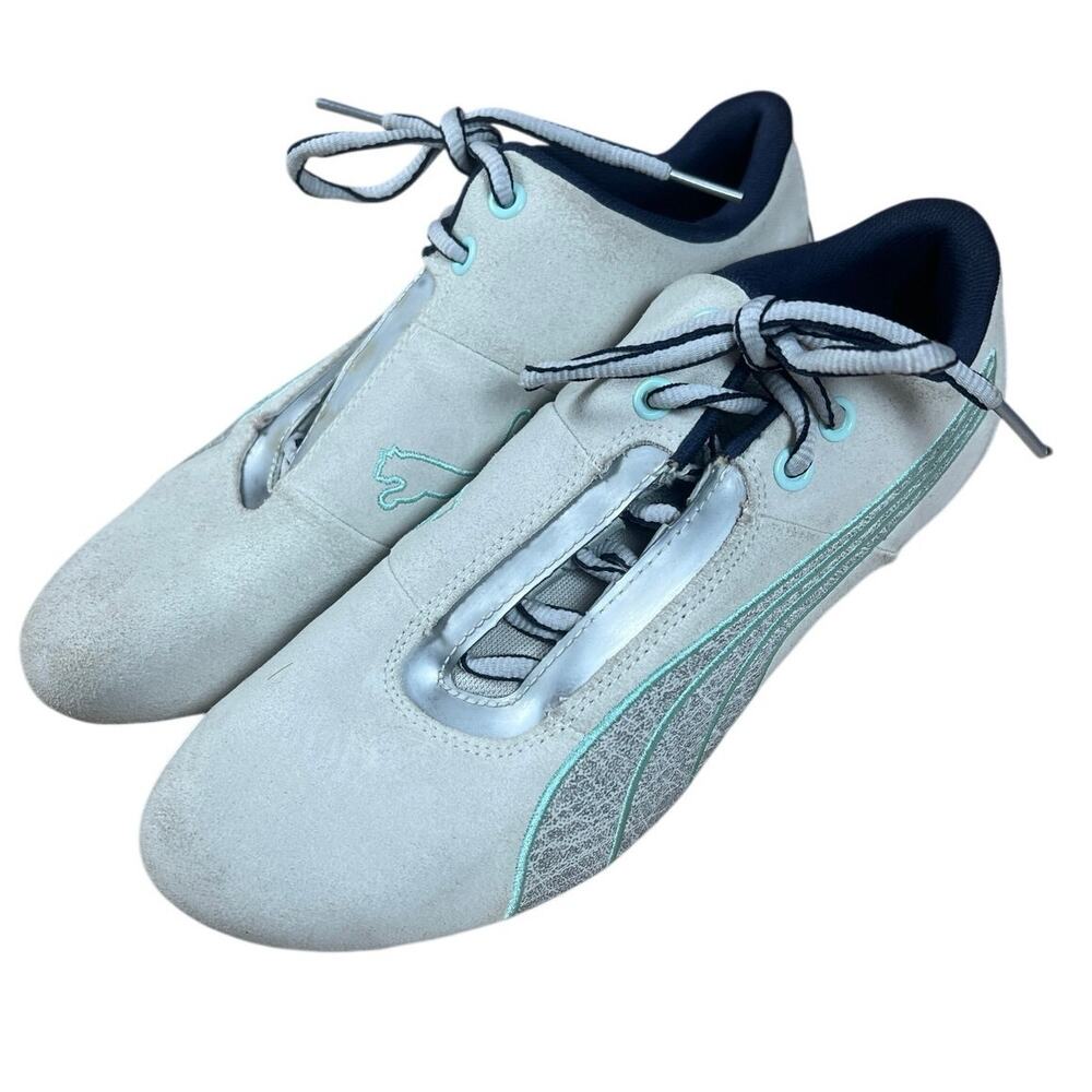 Puma Gray & Teal 8.5 Future Cat Sneakers Women Suede Used